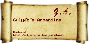 Gulyás Armandina névjegykártya